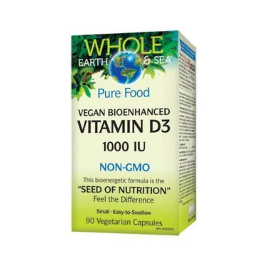 Whole Earth and Sea Vitamin D3 1000IU 90Vcaps