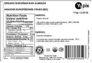 YUPIK Org Euro Raw Almonds 1kg