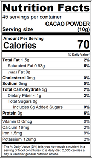 Giddy Yoyo Cacao Powder (Ecuador) Certified Organic 454g