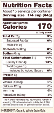 Bob's gluten free organic steel cut oats 680G