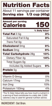 Bob's Gluten-Free Oat Bran 454G