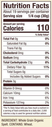 Bob's Organic Spelt Flour 680G
Bob's Organic Spelt Flour 680G
Bob's Organic Spelt Flour 680G
Bob's Organic Spelt Flour 680G