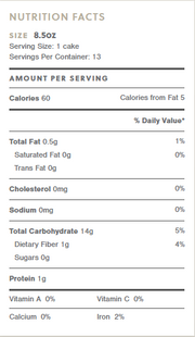 Lundberg Brown Rice Cakes  Unsalted  241G