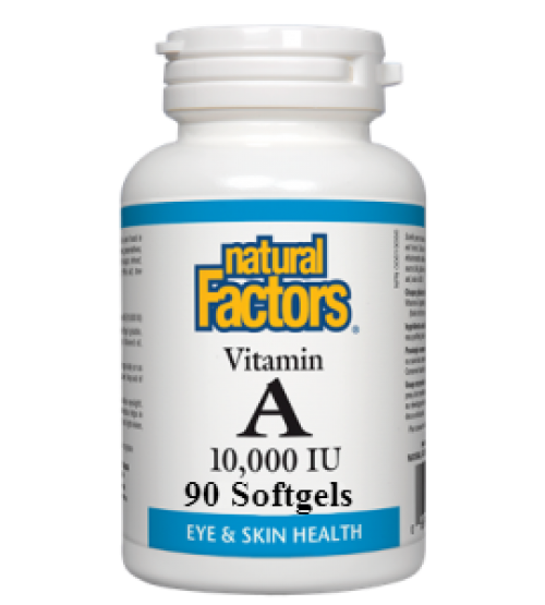 NATURAL FACTORS VITAMIN A 10 000IU 90 SOFTGELS