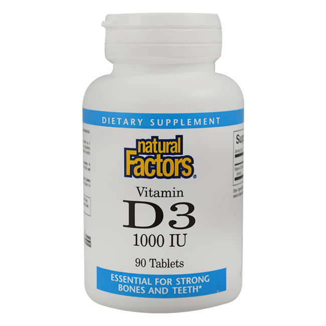 NATURAL FACTORS VITAMIN D3 1000IU 90 TABLET