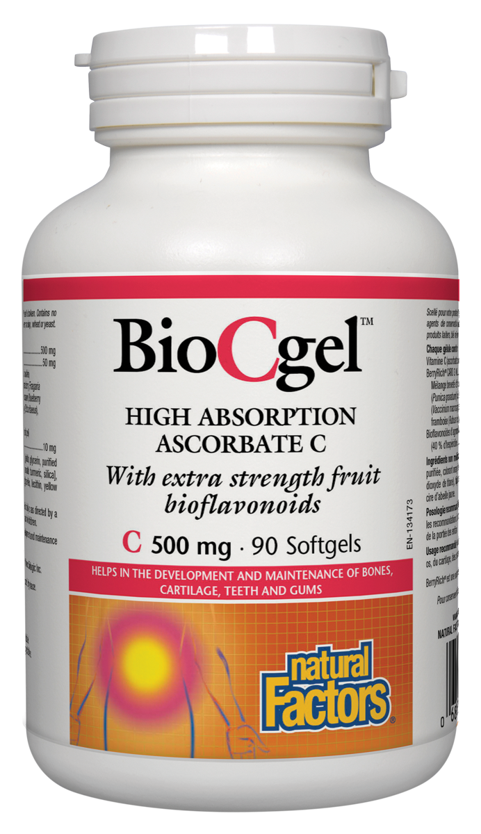 Natural Factors Bio C Gel 500Mg 90SG