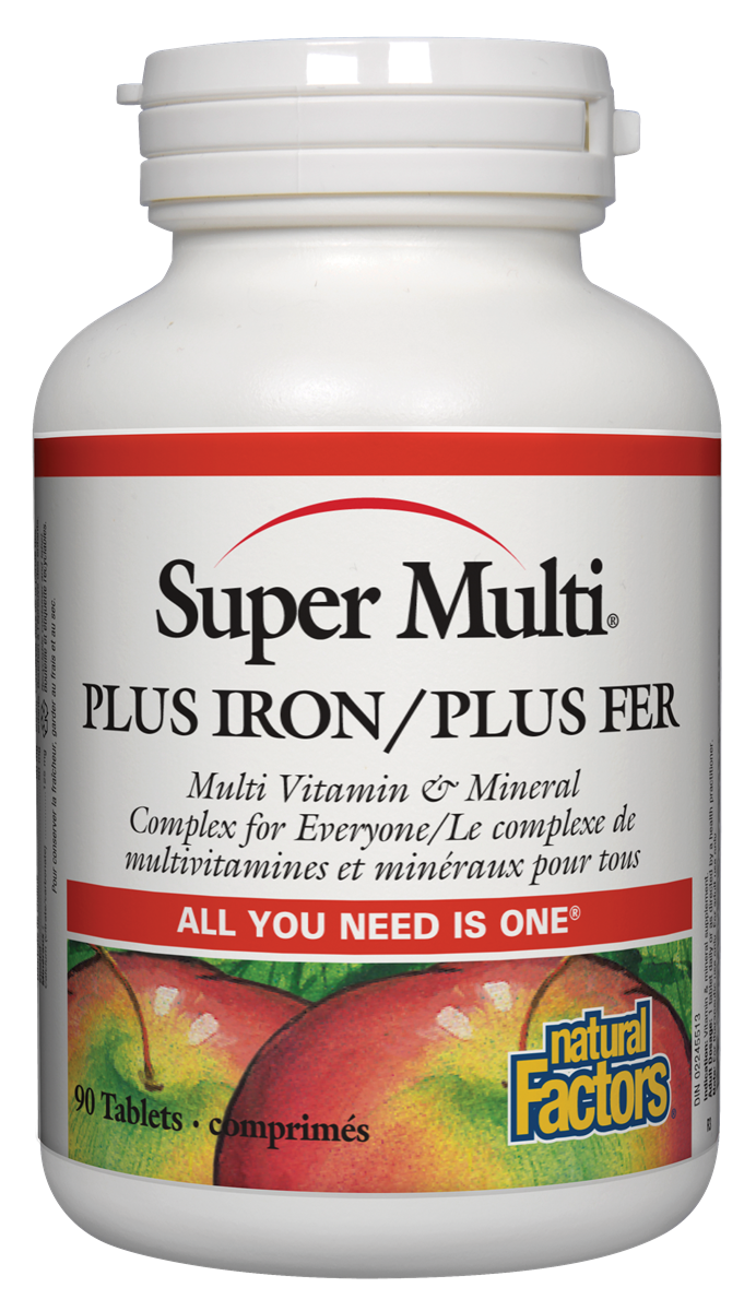 NATURAL FACTORS SUPER MULTI PLUS IRON P0TABS