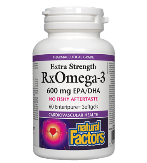 Natural Factors RxOmega-3 600mg EPA/DHA 60Softgels