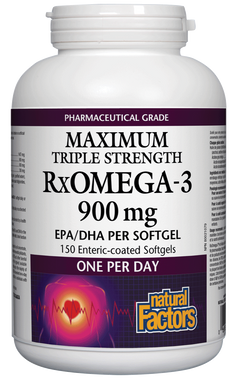 Natural Factors RxOmega-3 Triple Strength 900Mg 150SG