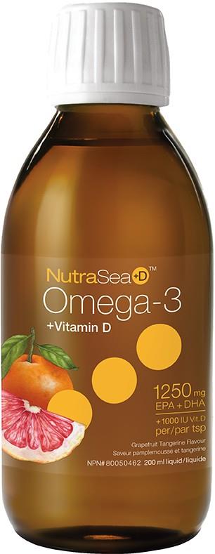 Ascenta NutraSea+D Liquid Omega-3 GFruit Tang 200ml