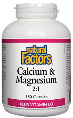 Natural Factors Cal-Mag 2:1 180Cap