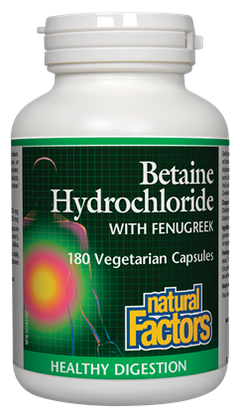 Natural Factors Betaine Hudrochloride 180Cap