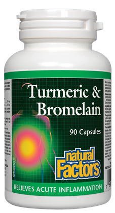 NATURAL FACTORS TUMERIC & BROMELAIN 90CAPS