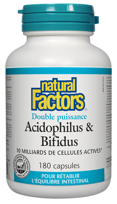 Natural Factors Double Strength Acidophilus & Bifidus 180Cap