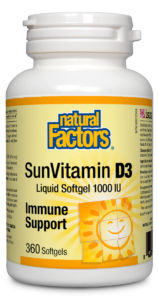 NATURAL FACTORS VITAMIN D3 1000IU 360 SOFTGELS