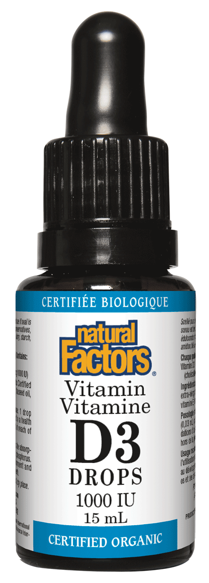 NATURAL FACTORS VITAMIN D3 LIQUID 1000IU 15ML