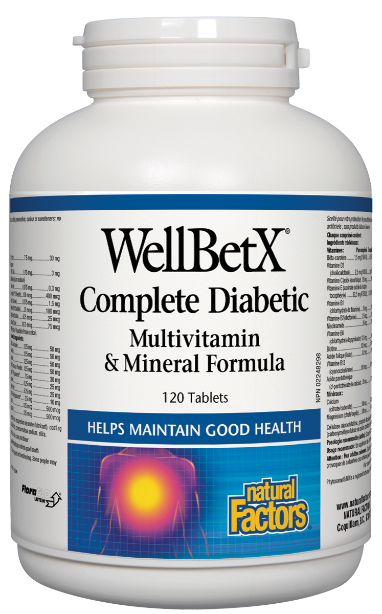 Natural Factors complete Diabetic Multi 120Tab