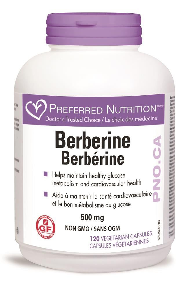 PREFERRED NATURALS Berberine 500mg 120Vcaps *