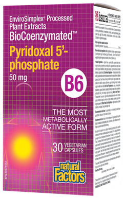 Natural Factors BioCoenzymated Pyridoxal 5-phosphate 50mg 30Vcaps
