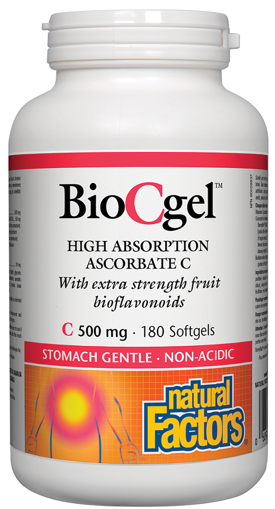 Natural Factors Bio-C Gel 500MG 180SG