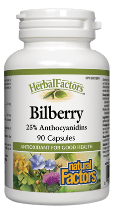 Natural Factors Bilberry 90Caps