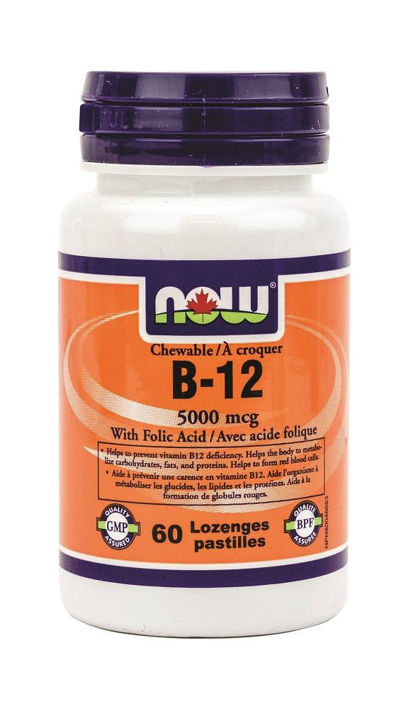 NOW Chewable B-12 5000MCG 60Lozenges