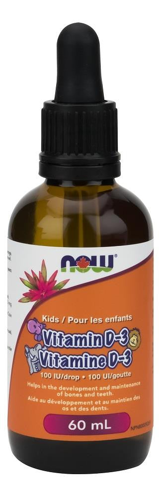 NOW Kids Vitamin D3 Liquid 100 IU 60ml