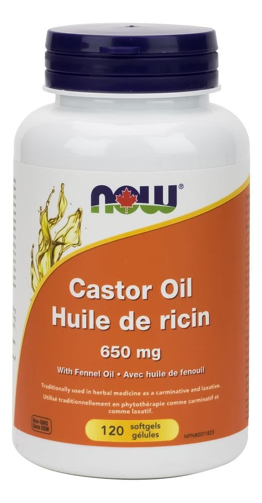 NOW Castor Oil 650MG 120Softgels