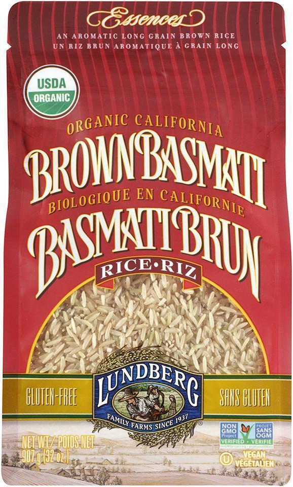 LUNDBERG ORGANIC CALIFORNIA BROWN BASMATI RICE 907G